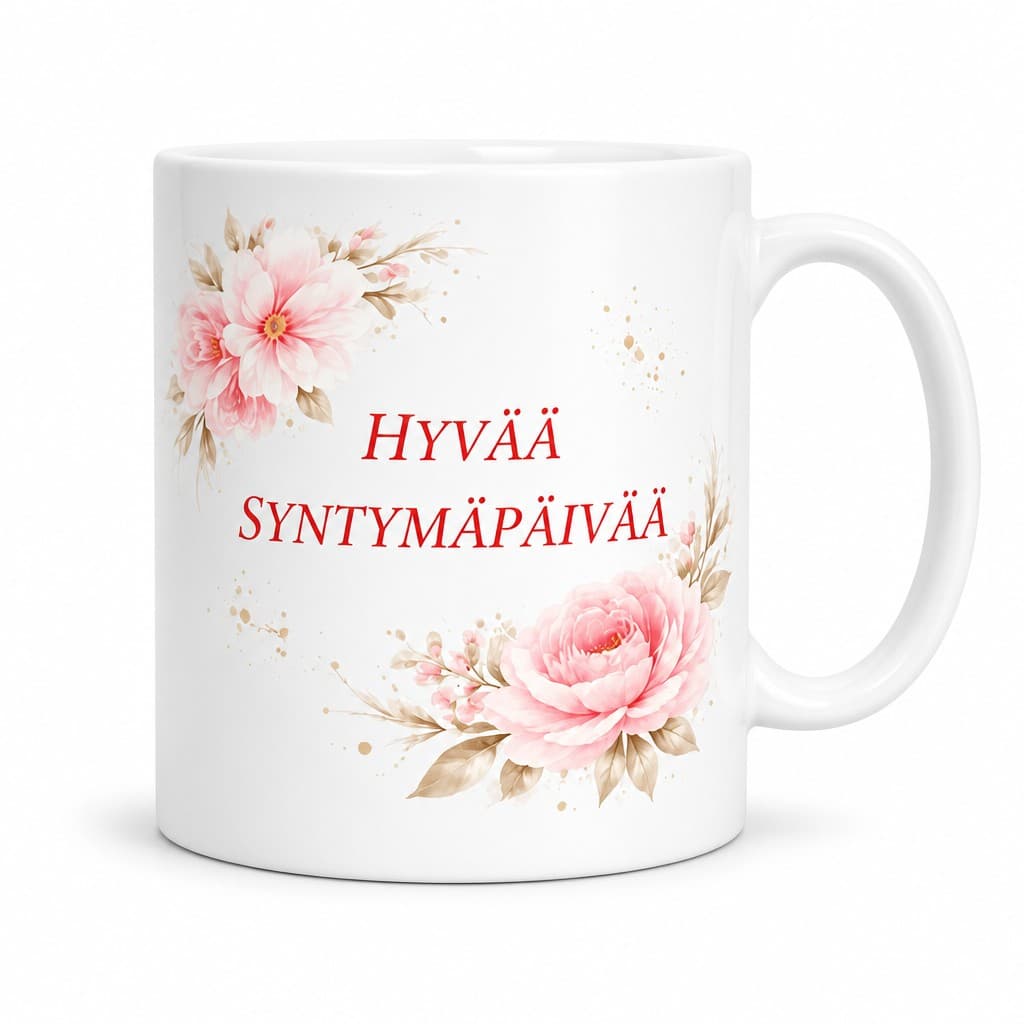 Hauska muki Hyvää syntymäpäivää – HYVÄÄ SYNTYMÄPÄIVÄÄ