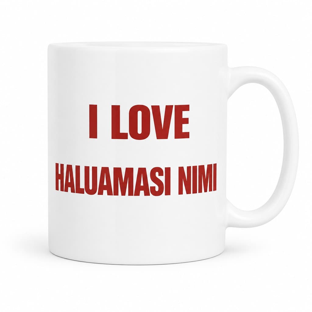 Hauska muki I love nimellä